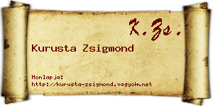 Kurusta Zsigmond névjegykártya